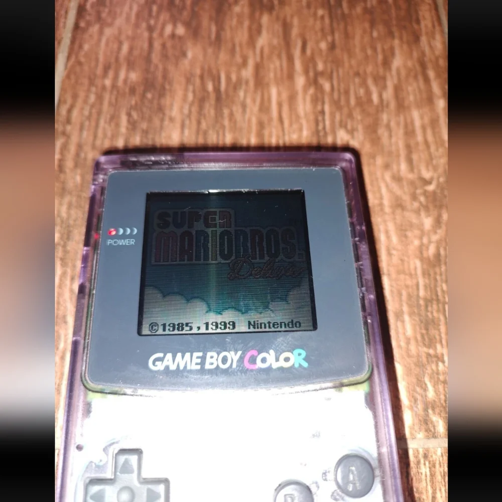Nintendo Game Boy Color Handheld Console CGB-001 - Atomic Purple Super Mario Bro